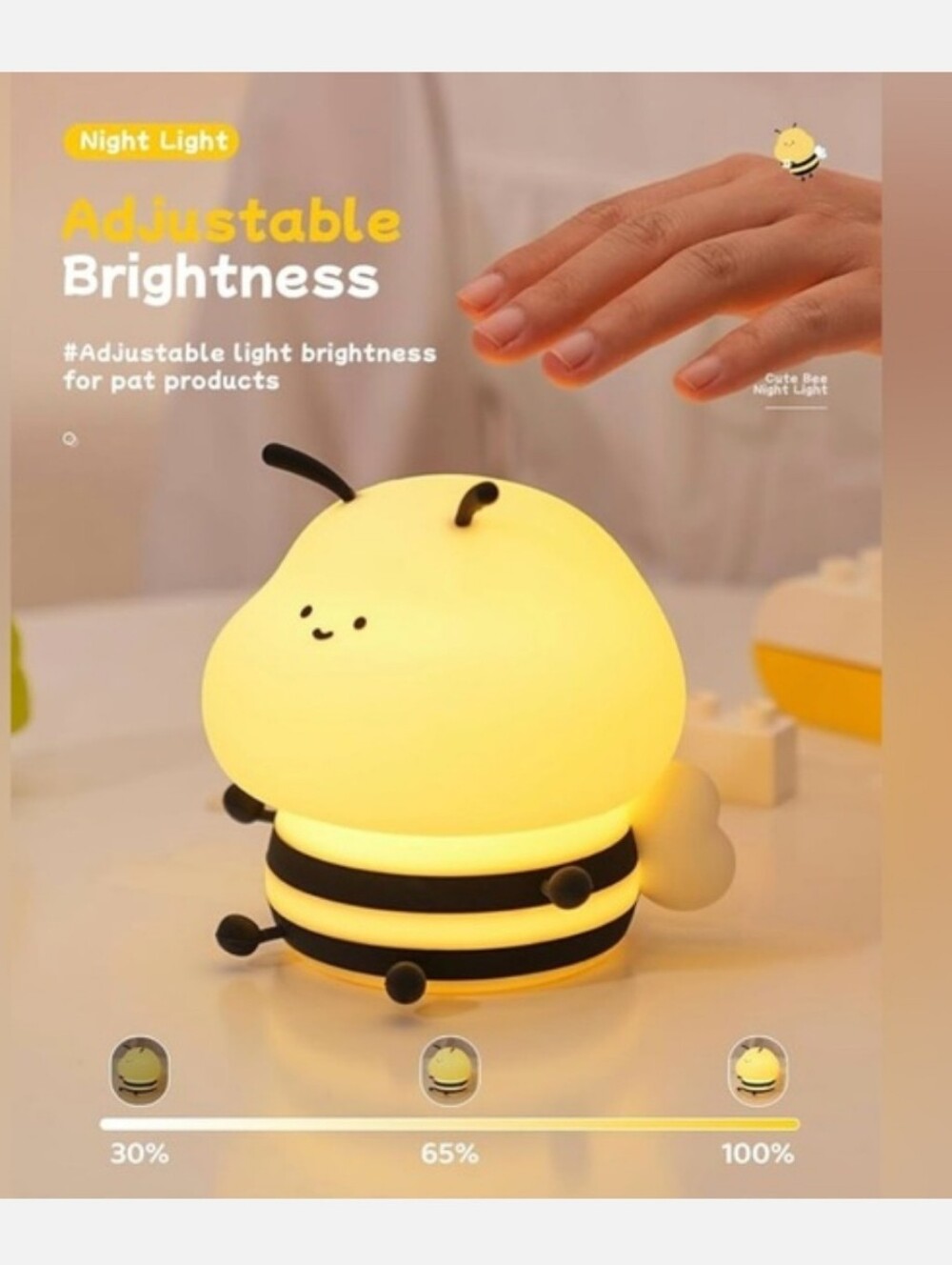Cute Little Bee Night Light - Picture 5 of 11